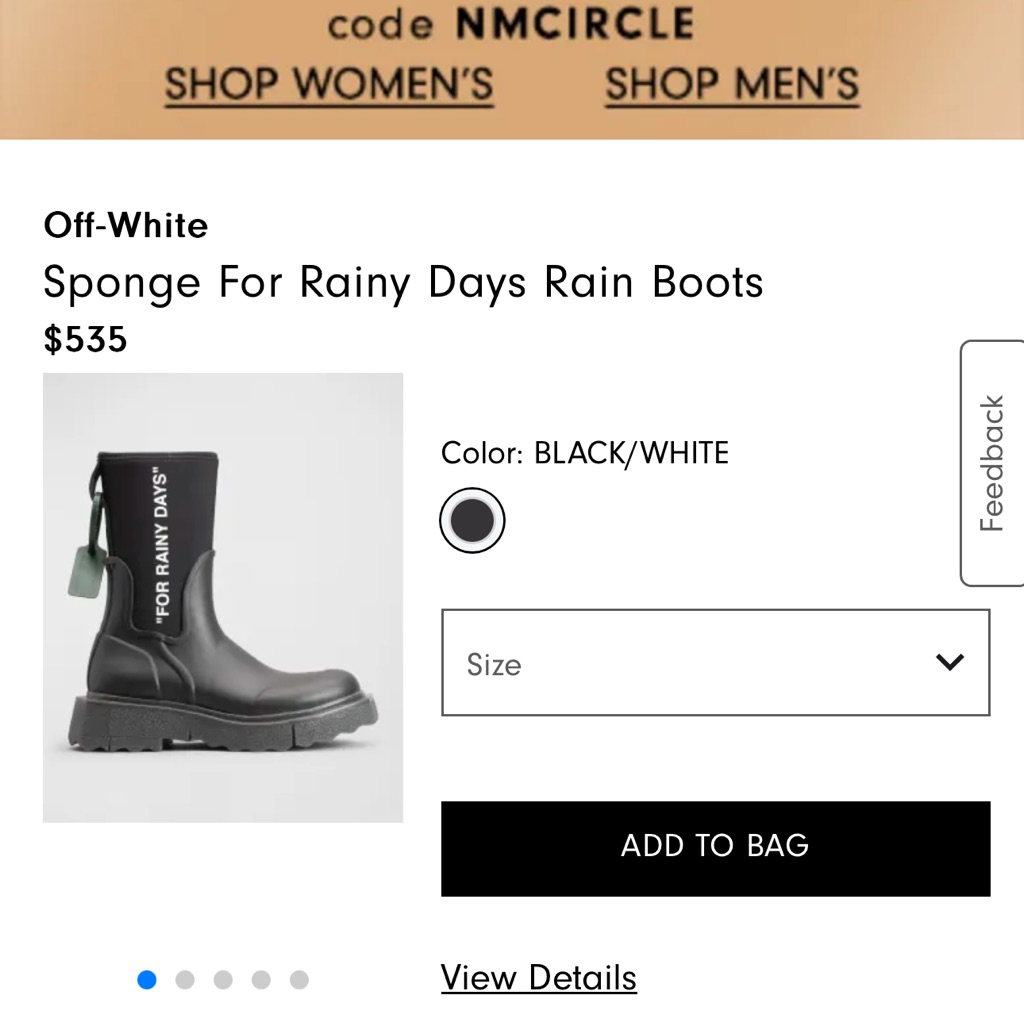 Off White Rain Boots